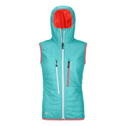 Chaleco de mujer Ortovox Swisswool Piz Boe Vest W azul claro ice waterfall