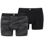 Calzoncillos bóxer para hombre Puma Men Space Dye Boxer 2P gris black