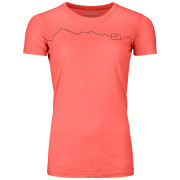 Camiseta funcional de mujer Ortovox 150 Cool Mountain Ts W rosa coral