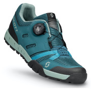 Zapatillas de ciclismo para mujer Scott W's Sport Crus-r Flat Boa azul/verde petrol blue/mint green