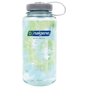 Botella Nalgene Wide Mouth Tie-Dye Print 1000 ml azul claro Seafoam w/Platinum Blue Tie Dye