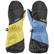 Guantes de esquí para niños Leki Little Swtch Zero Mitt Long black-light blue azul/amarillo black-light blue-light yellow