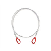 Eslinga de anclaje Singing Rock Steel Lanyard "I" 180 cm plata/rojo