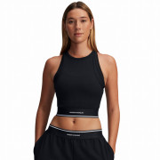 Top de mujer Under Armour Meridian Rib Branded Tank negro Black