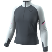 Camiseta funcional de mujer Dynafit Alpine L/S 1/2 Zip Tee W azul 3181 - cloud blue/0720