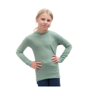 Camiseta funcional para niños Sensor Merino DF Logo Up Basil Green