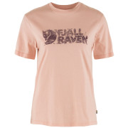 Camiseta de mujer Fjällräven Lush Logo T-shirt W rosa claro Chalk Rose