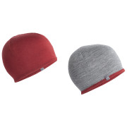 Gorro Icebreaker Pocket Hat rojo/gris Cabernet/GritstoneHthr