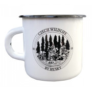 Taza Husky 400 ml plechový negro/blanco Rock