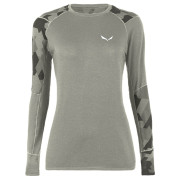 Camiseta de mujer Salewa Cristallo Warm Amr W L/S Tee. gris 0624 - heather grey