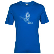 Camiseta de hombre Icebreaker Tech Lite II SS Tee Skiing Yeti azul lazurite