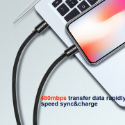Cable de carga y datos Swissten Textile USB-C / Lightning 1,2 m