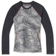 Camiseta funcional de mujer Smartwool W Merino 250 Baselayer Pattern Crew Bxd gris LightGrayPalm