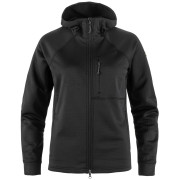 Chaqueta de mujer Fjällräven Abisko Grid Fleece Hoodie W negro Black
