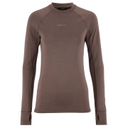 Camiseta funcional de mujer Craft Wool Comfort Rn LS W marrón Brown