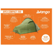 Tienda de campaña de senderismo Vango Apex Compact 200