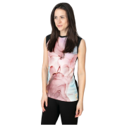 Camiseta sin mangas para mujer Drexiss Full Marble Coolmax negro/rosa
