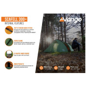 Tienda de campaña de senderismo Vango Scafell 300 Plus