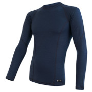 Camiseta funcional de hombre Sensor Merino DF dl.r. azul DeepBlue