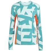 Camiseta funcional de mujer Adidas Multi Syn Ls Wa verde/naranja