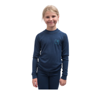 Camiseta funcional para niños Sensor Merino DF Logo Up Deep Blue