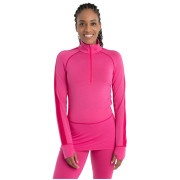 Camiseta funcional de mujer Icebreaker W ZoneKnit 260 LS Half Zip rosa Tempo/Electron Pink/Cb