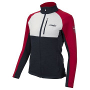 Sudadera funcional de mujer Swix Infinity azul/rojo/blanco Dark Navy/Swix Red