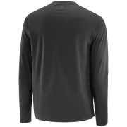 Camiseta de hombre Salomon Trackline LS Tee negro Deep Black