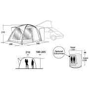 Carpa de autocaravana/furgoneta Outwell Milestone Pro