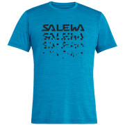 Camiseta de hombre Salewa Puez Hybrid 2 Dry M S/S Tee azul BlueDanubeMelange