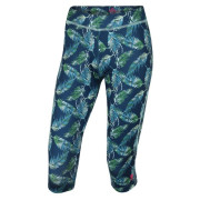 Mallas de tres cuartos para mujer Rafiki Cat II Print azul/verde Exotic