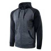 Sudadera de hombre Hi-Tec Selan negro/azul Dark Grey Melange/Stretch Limo