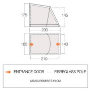 Extensión de carpa de autocaravana/furgoneta Vango Tall Annex Elements Shield - Balletto