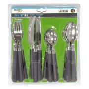 Juego de cubiertos Bo-Camp Cutlery set 24 pieces gris Grey