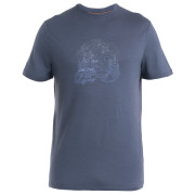 Camiseta de hombre Icebreaker Men Merino 150 Tech Lite III SS Tee Van Camp gris Graphite