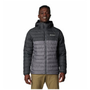 Chaqueta de hombre Columbia Powder Lite™ II Hooded Jacket gris/negro City Grey, Shark