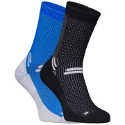 Calcetines High Point Trek 4.0 Socks (Double pack) azul/negro Black / Celery