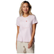 Camiseta de mujer Columbia Sloan Ridge Graphic Short Sleeve Tee rosa Pink Dawn Heather