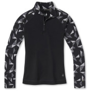 Camiseta funcional de mujer Smartwool W Merino 250 Bl Pattern 1/4 Zip Boxed negro/blanco BlackPinwheel