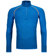Sudadera funcional de hombre Ortovox 230 Competition Zip Neck azul JustBlue