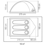 Tienda de campaña de senderismo Coleman Darwin Summer 3