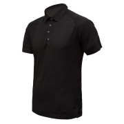 Camiseta funcional de hombre Sensor Merino Active Polo negro Black