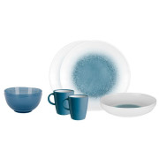 Juego de platos Brunner Set tête-à-tête Meteore 8 pcs blanco/azul