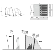 Tienda familiar para 5 personas Easy Camp Brimnes 5 Air
