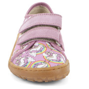 Zapatillas para niños Frodo Barefoot canvas White/Pink