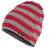 Gorro Zulu Cap Merino rojo/gris StrapeRedGrey