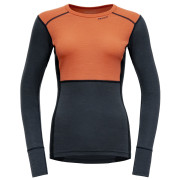 Camiseta funcional de mujer Devold Lauparen Merino 190 Shirt Wmn azul/naranja CORAL/NIGHT/INK