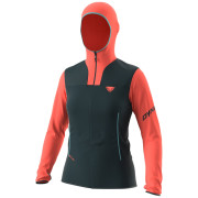 Sudadera funcional de mujer Dynafit Traverse Ptc Hooded Jacket W negro/naranja 1841 - hot coral/3010