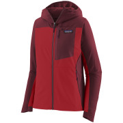 Chaqueta softshell de mujer Patagonia R1 CrossStrata Hoody rojo Touring Red