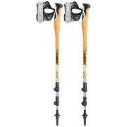 Bastones de carrera de senderos Leki Cross Trail TA 100-135 cm blanco/negro white-goldbrown-black